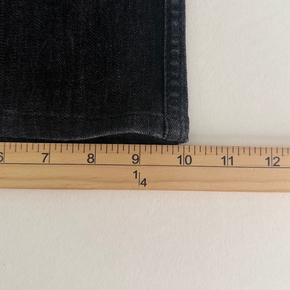 White House Black Market Skinny Flare Jeans Black Extra High Rise Size 14 - Picture 11 of 11